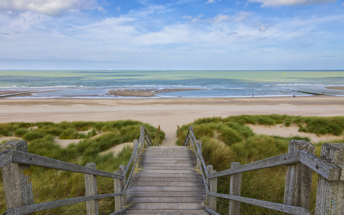 Nordseestrand in Blankenberge, Belgien