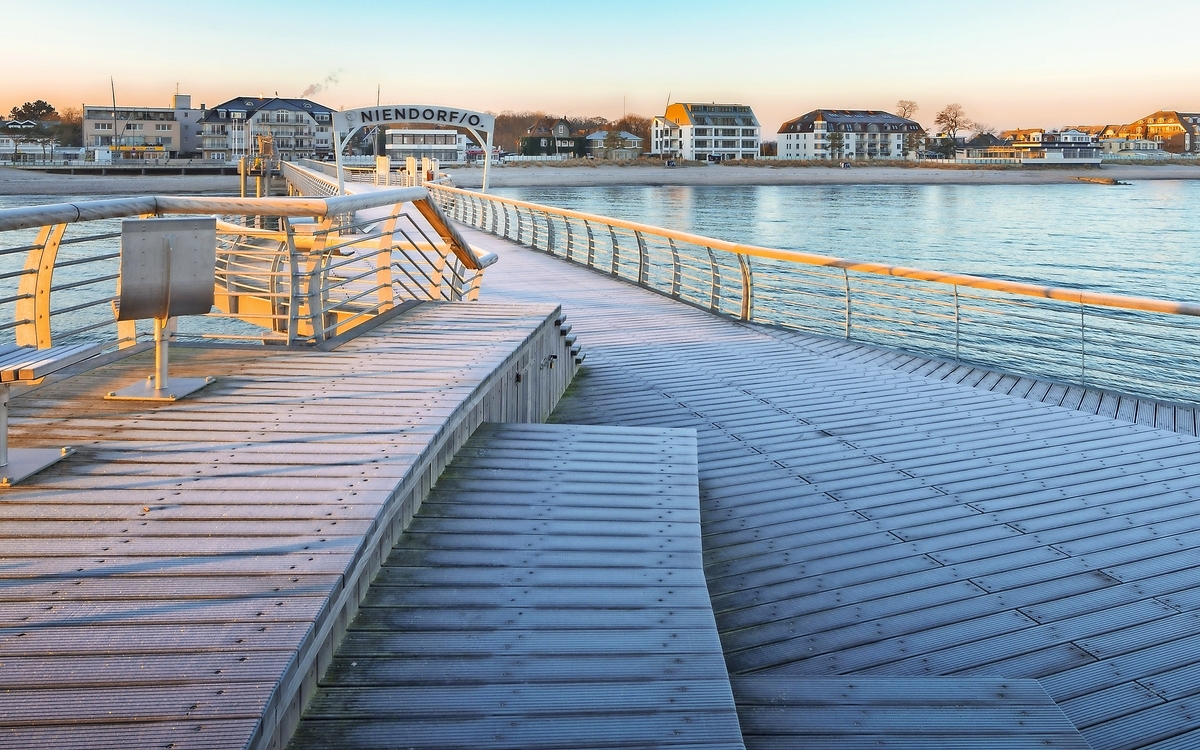 Seebrücke Niendorf am Timmendorfer Strand in Schleswig-Holstein, Deutschland