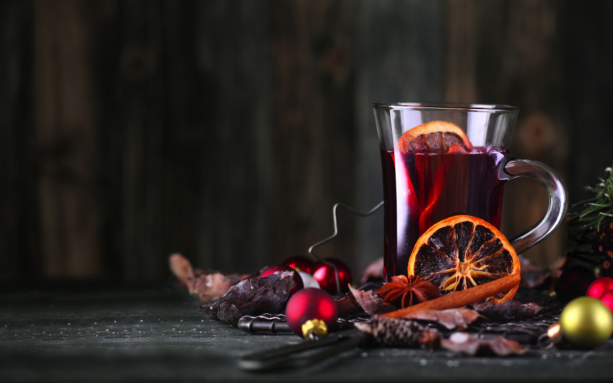 leckerer Glühwein im Glas